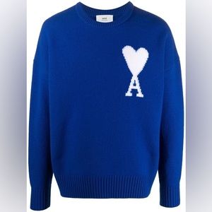 AMI ALEXANDRE MATTIUSSI
Blue Ami de Coeur Wool Crewneck Sweater